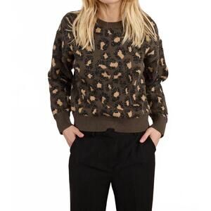NEW MOLLY BRACKEN knitted sweater top in khaki
